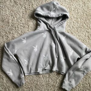 Playboy x Missguided Cropped Hoodie